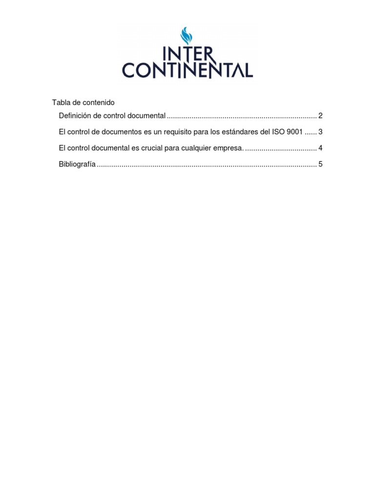 Control Documental en ISO 9001 | PDF | Calidad (comercial) | Gestión de ...