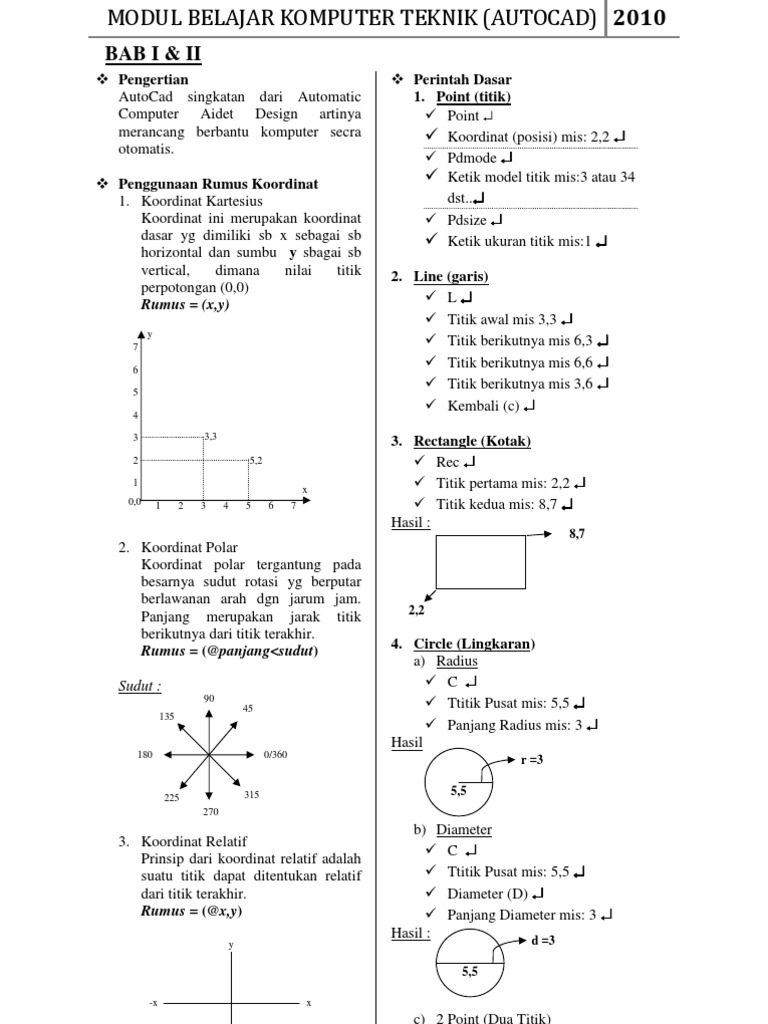 Modul Belajar Autocad | PDF