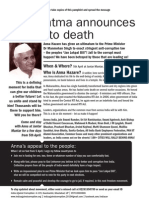 Anna Hazare's fast unto death (English)