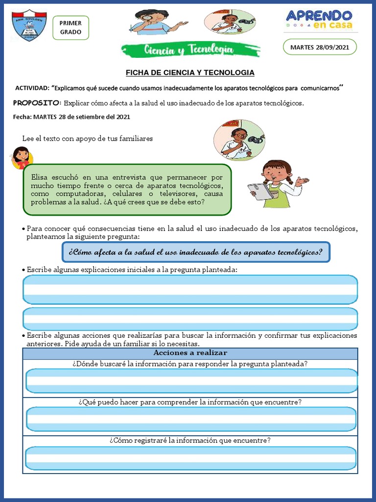 Elba 28-9-21 Ficha de Ciencia y Tecnologia | PDF