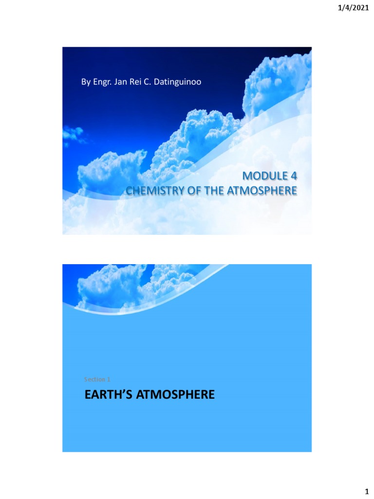 Chemistry of The Atmosphere | PDF | Atmosphere Of Earth | Smog