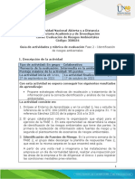 Guía de Actividades y Rúbrica de Evaluación Unidad 2 - Fase 2 - Identificación de Riesgos Ambientales