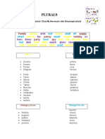 Making Plurals Crossword