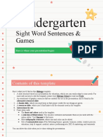Kindergarten Sight Word Sentences & Games by Slidesgo