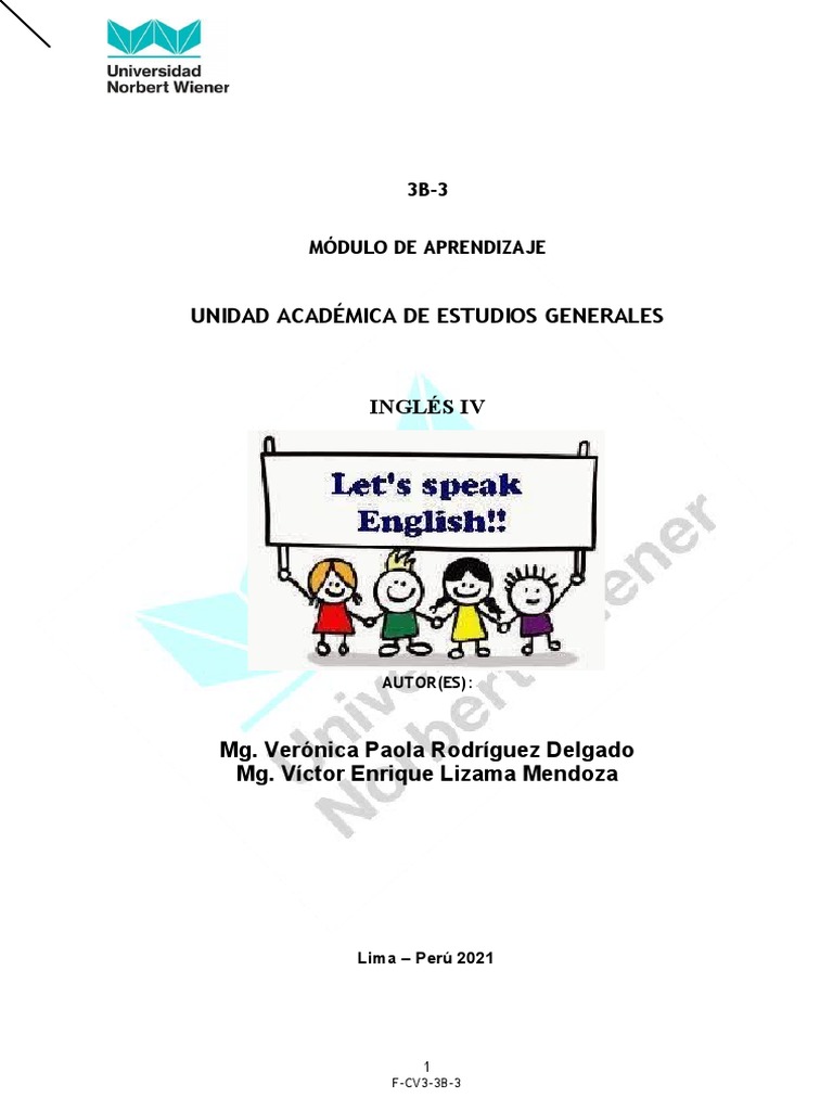 Módulo Inglés Iv Descargar Gratis Pdf Prensa De La Universidad De