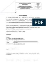 Acta de Compromiso Por Falta de Diploma