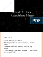 Module 3: Comet, Asteroid and Meteor: Comets, Asteroids, and Meteors