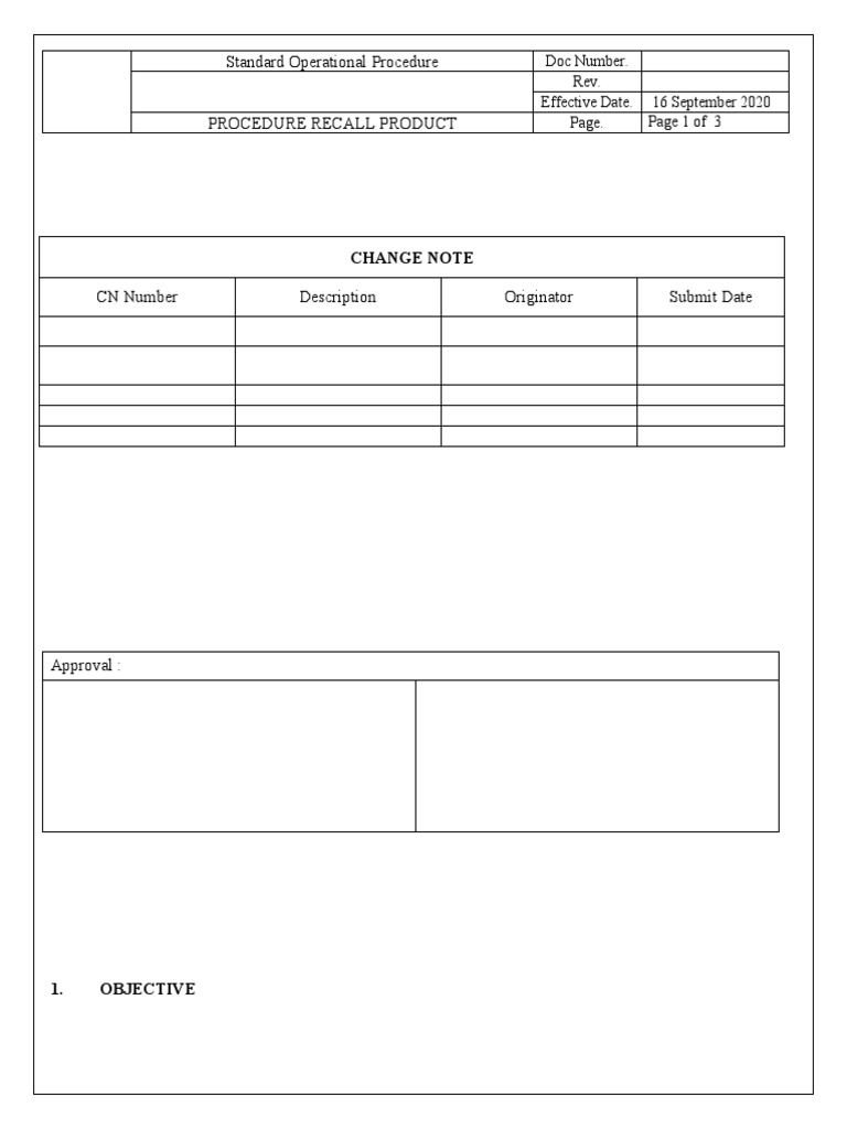 Product Recall Procedure Guidelines | PDF | Safety | Business