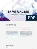 If Vs Unless: Gramatica Iii: Franco Chu