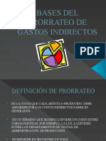 Bases Del Prorrateo de Gastos Indirectos