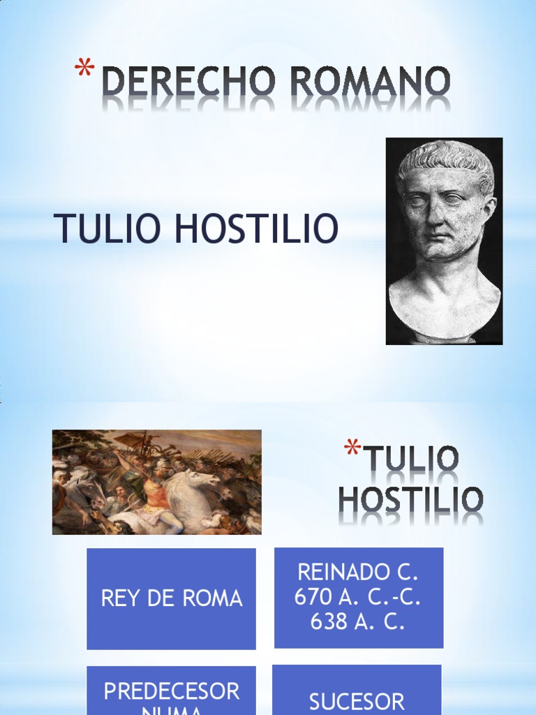 Diapositivas Tulio Hostilio PDF Roma Antigua Antiguedad Clasica