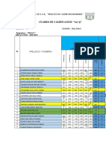 Cuadro de Calificacion "1er Q": Escuela de E.G.B. "Heleodoro Saenz Rivadenaira"