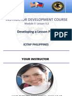 Instructor Development Course: Developing A Lesson Plan