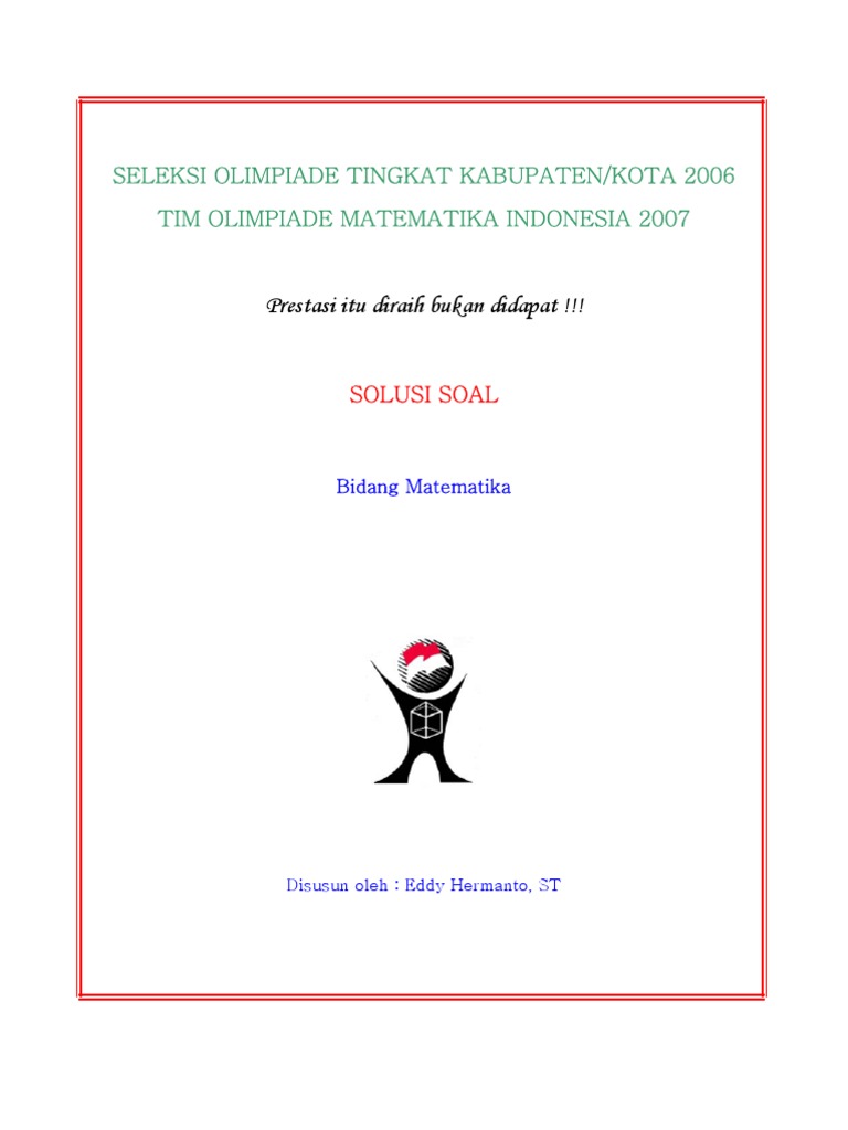 Solusi Olimpiade Matematika TK Kota 2006 | PDF