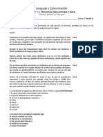 2° M - Guía N° 12- Reconocer idea principal y tema