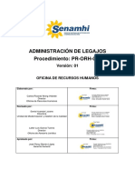 Administración de Legajos Procedimiento: PR-ORH-003