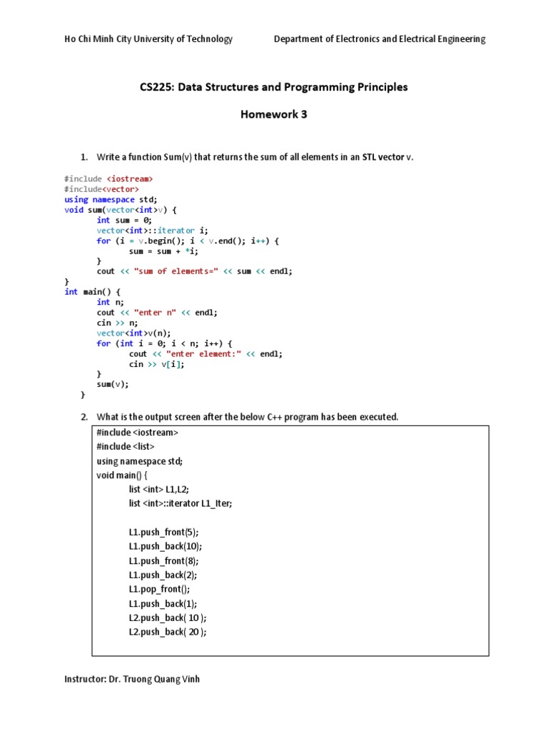 C++ Programming Homework Solutions | PDF | Object Oriented Programming ...