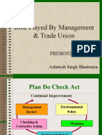 Role Played by Management & Trade Union