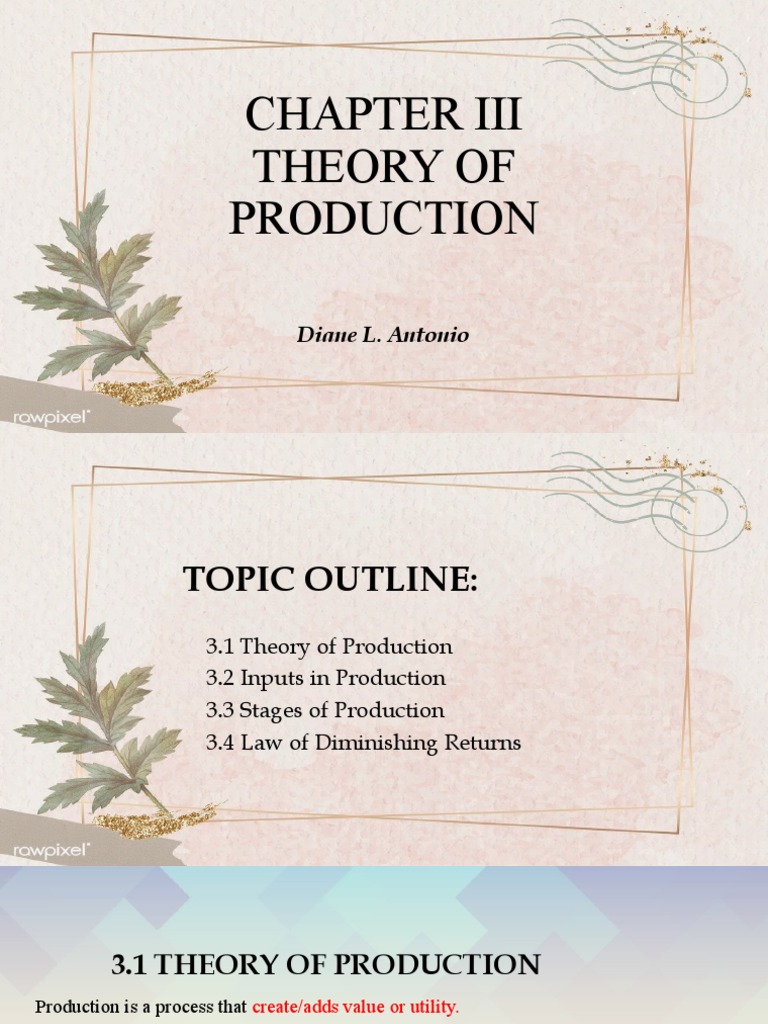 Understanding Production Theory Basics | PDF | Production Function ...