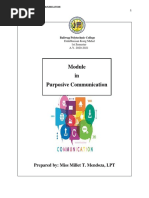 In Purposive Communication: Prepared By: Miss Millet T. Mendoza, LPT