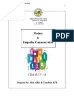 In Purposive Communication: Prepared By: Miss Millet T. Mendoza, LPT