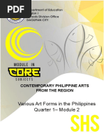 Various Art Forms in The Philippines Quarter 1 - Module 2: Contemporary Philippine Arts From The Region