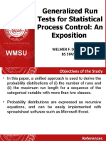 Generalized Run Tests For Statistical Process Control: An Exposition