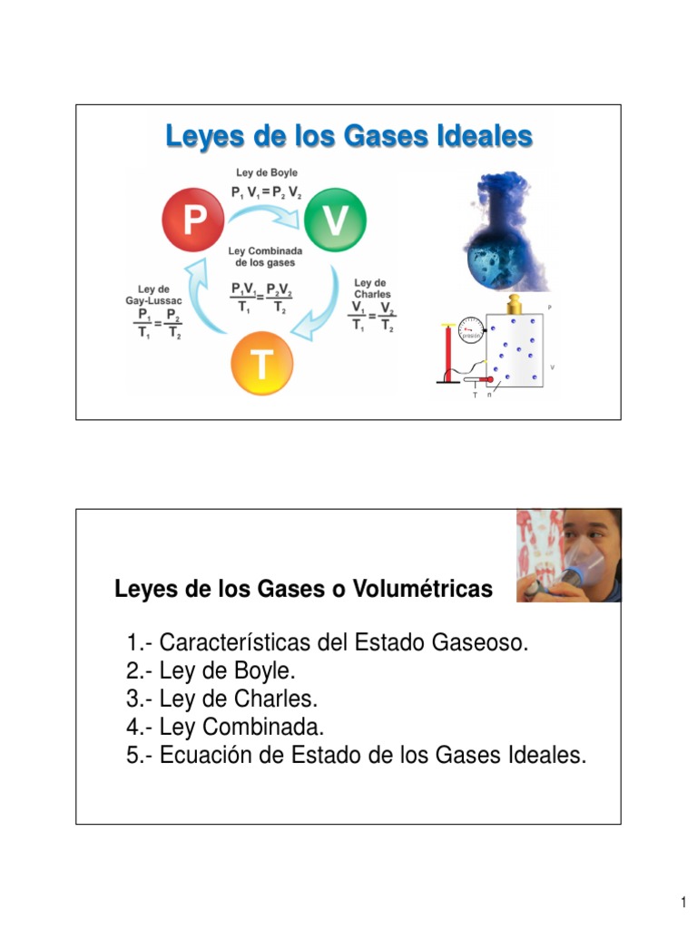Leyes de los Gases Ideales y Propiedades | PDF | Gases | Mole (Unidad)