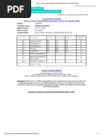 CBSE - Senior School Certificate Examination (Class XII) Results 2020