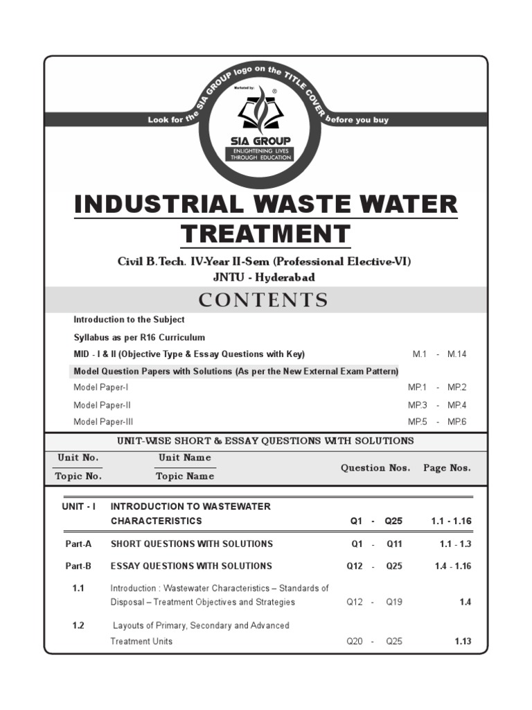 Industrial Wastewater Treatment Guide | PDF | Sewage Treatment | Wastewater