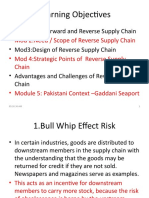 Learning Objectives: - Module 1: Forward and Reverse Supply Chain - Mod3:Design of Reverse Supply Chain