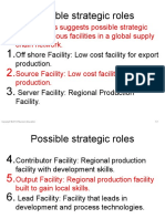 Possible Strategic Roles