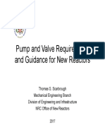Pump and Valve Requirements and Guidance For New Reactors