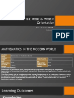 Mathematics in The Modern World