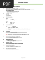 MAC Summary of Formulas