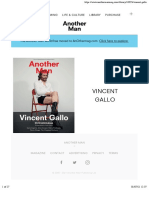 Vincent Gallo - Revista AnotherMan (2018)