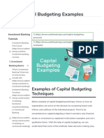 Capital Budgeting Examples