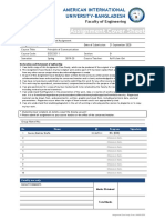 Assignment Cover Sheet: American International University-Bangladesh