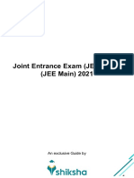 Joint Entrance Exam (JEE) Main (JEE Main) 2021: An Exclusive Guide by
