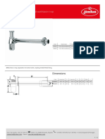 S-252 - Brass Chromed Washbasin Trap: Dimensions