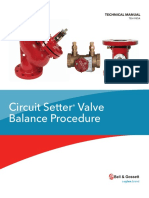 Circuit Setter Valve Balance Procedure: Technical Manual