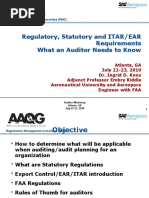 Understanding EAR and ITAR Regulations | PDF | Government | Securities