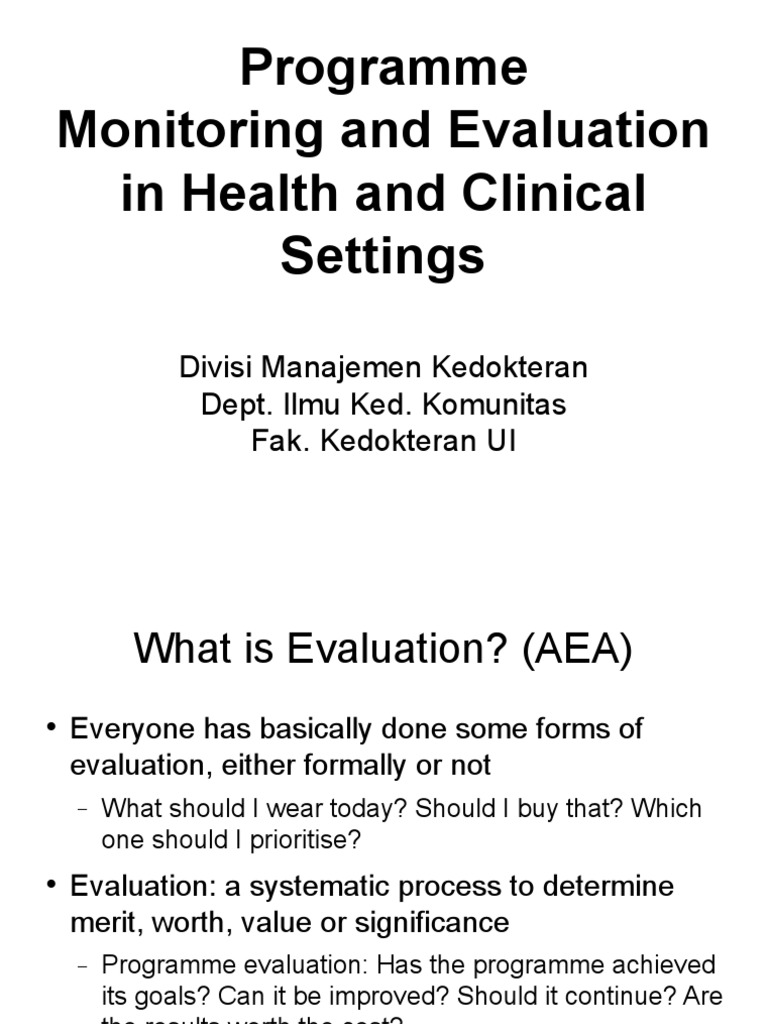 Health Programme Evaluation Guide | PDF | Evaluation | Program Evaluation