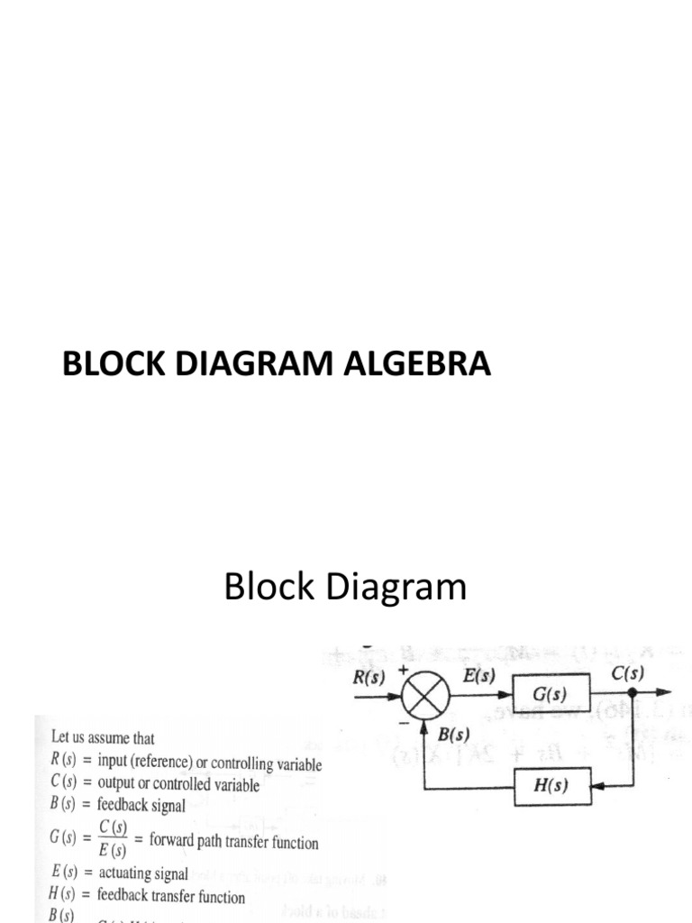 Block Diagram Algebra Explained | PDF