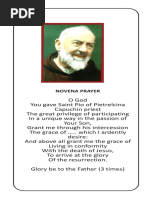 Padre Pio Prayer Card