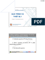 Quá Trình Và Thiết Bị 1: 1. Continuity equation (PT dòng liên tục)