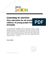 Learning To Survive: How Education For All Would Save Millions of Young People From HIV/AIDS