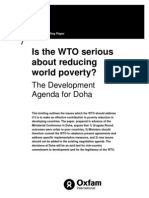 Is The WTO Serious About Reducing World Poverty? The Development Agenda For Doha