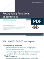 Recognizing Functions of Sentences