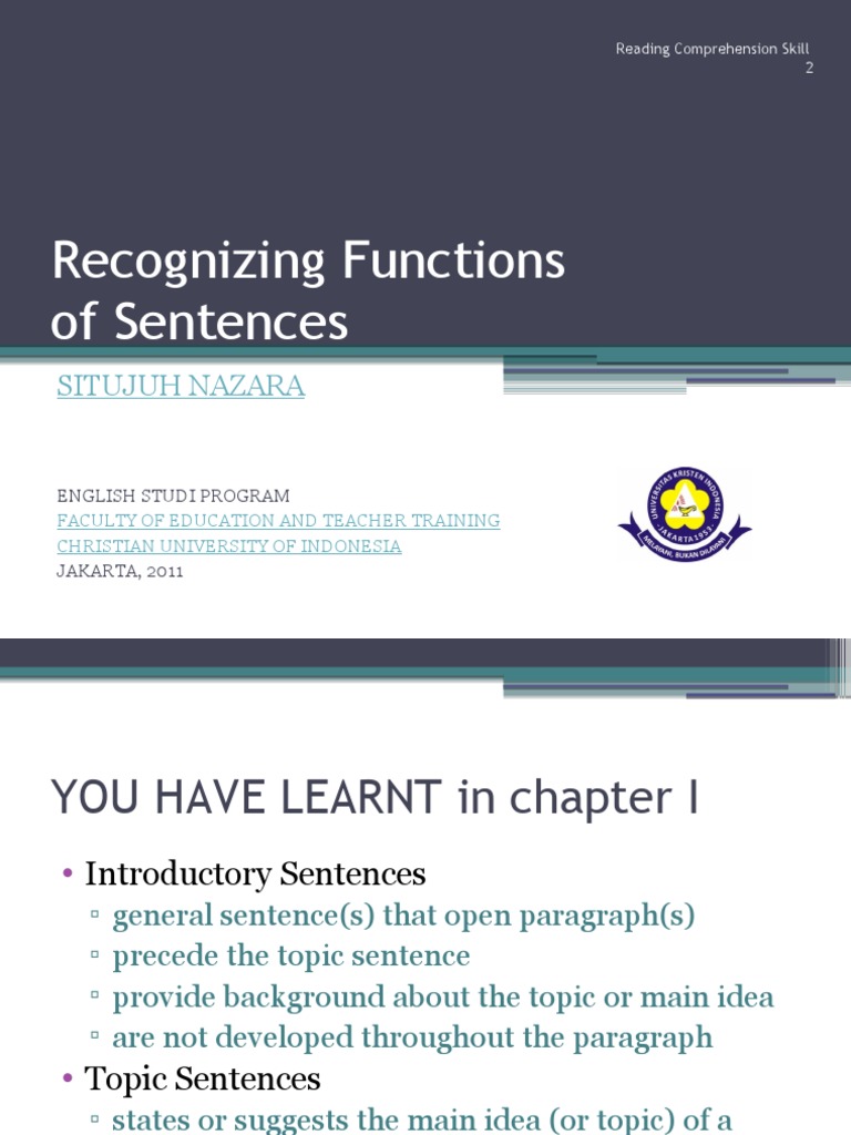 Recognizing Functions of Sentences PDF Poaching Crime & Violence